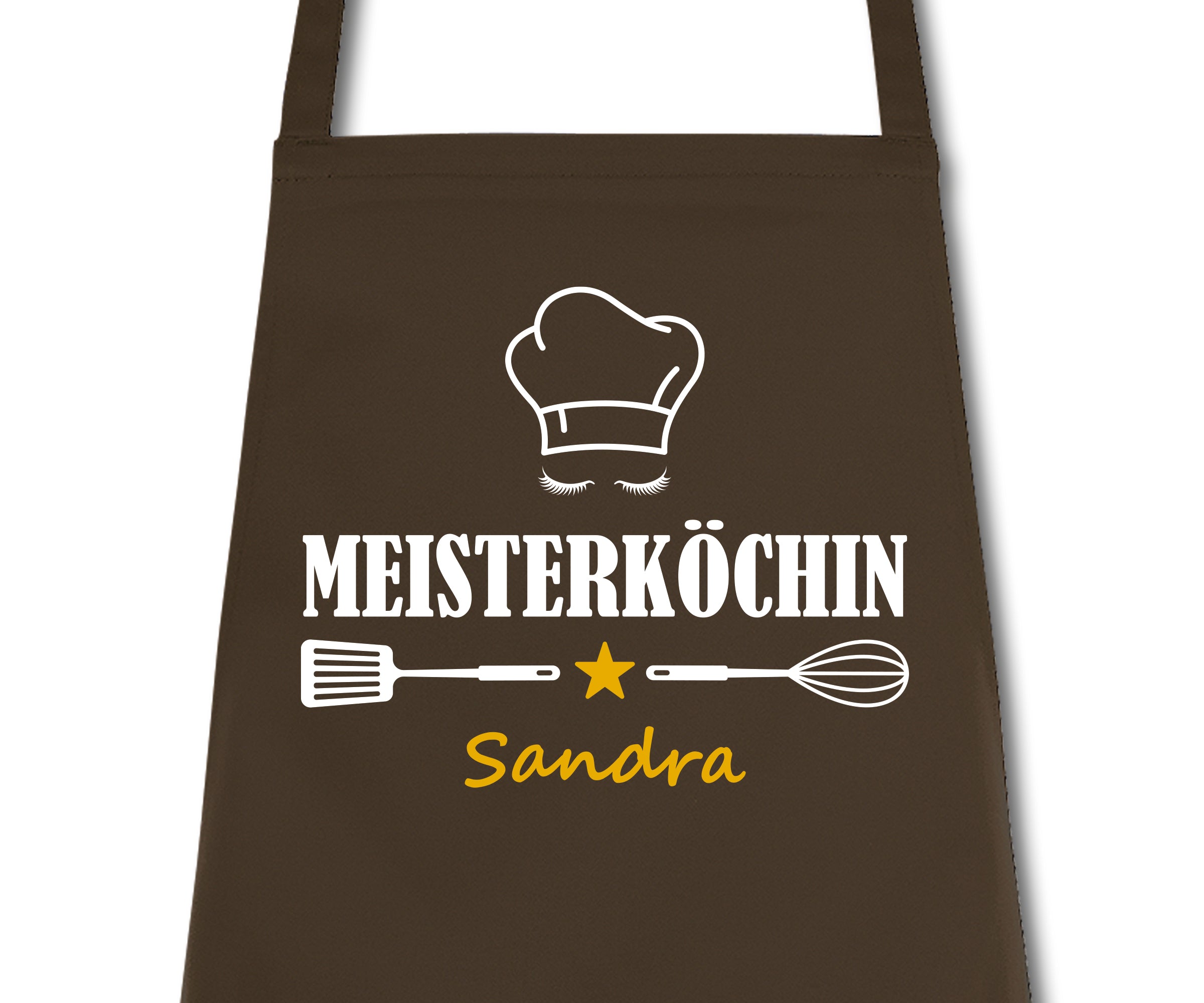 Schürze Damen Meisterköchin mit Namen Wunschnamen Kochschürze Grillschürze Küchenschürze personalisiert