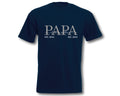 T-Shirt Herren personalisiert Papa mit Namen und Geburtsjahren der Kinder