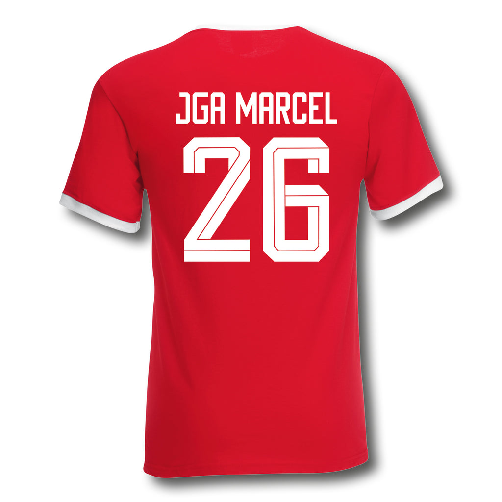 T-Shirt Trikot Retro-Shirt, JGA Auswärtstour, Junggesellenabschied, Fußball, Wunschname