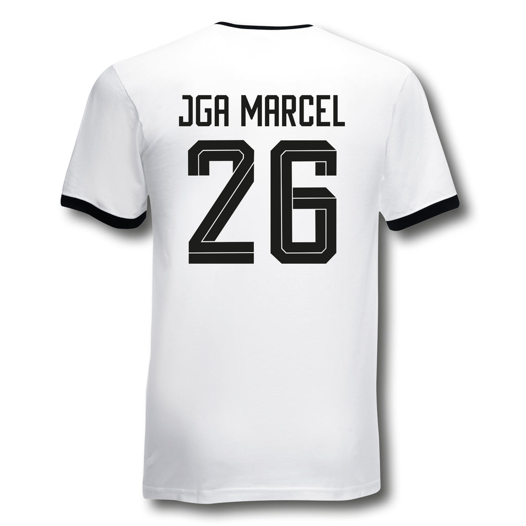 T-Shirt Trikot Retro-Shirt, JGA Auswärtstour, Junggesellenabschied, Fußball, Wunschname