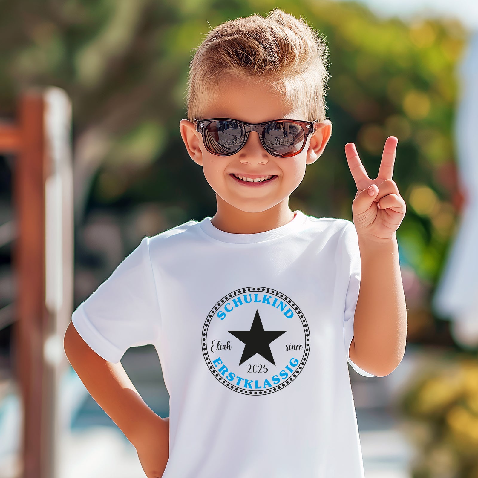 T-Shirt Einschulung Schulanfang Schulkind mit Wunschnamen personalisiert