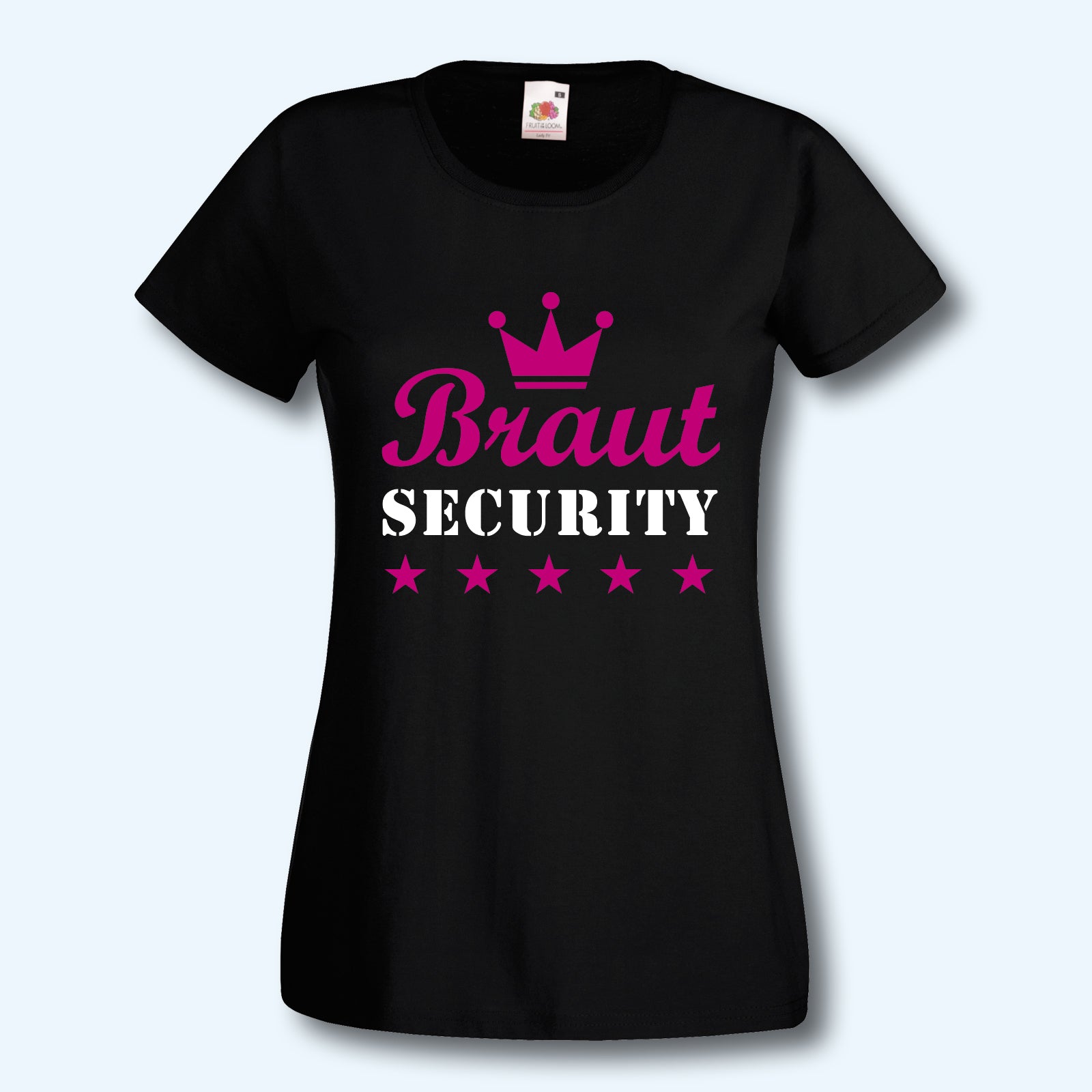 T-Shirt, JGA Braut Security, Junggesellinnenabschied