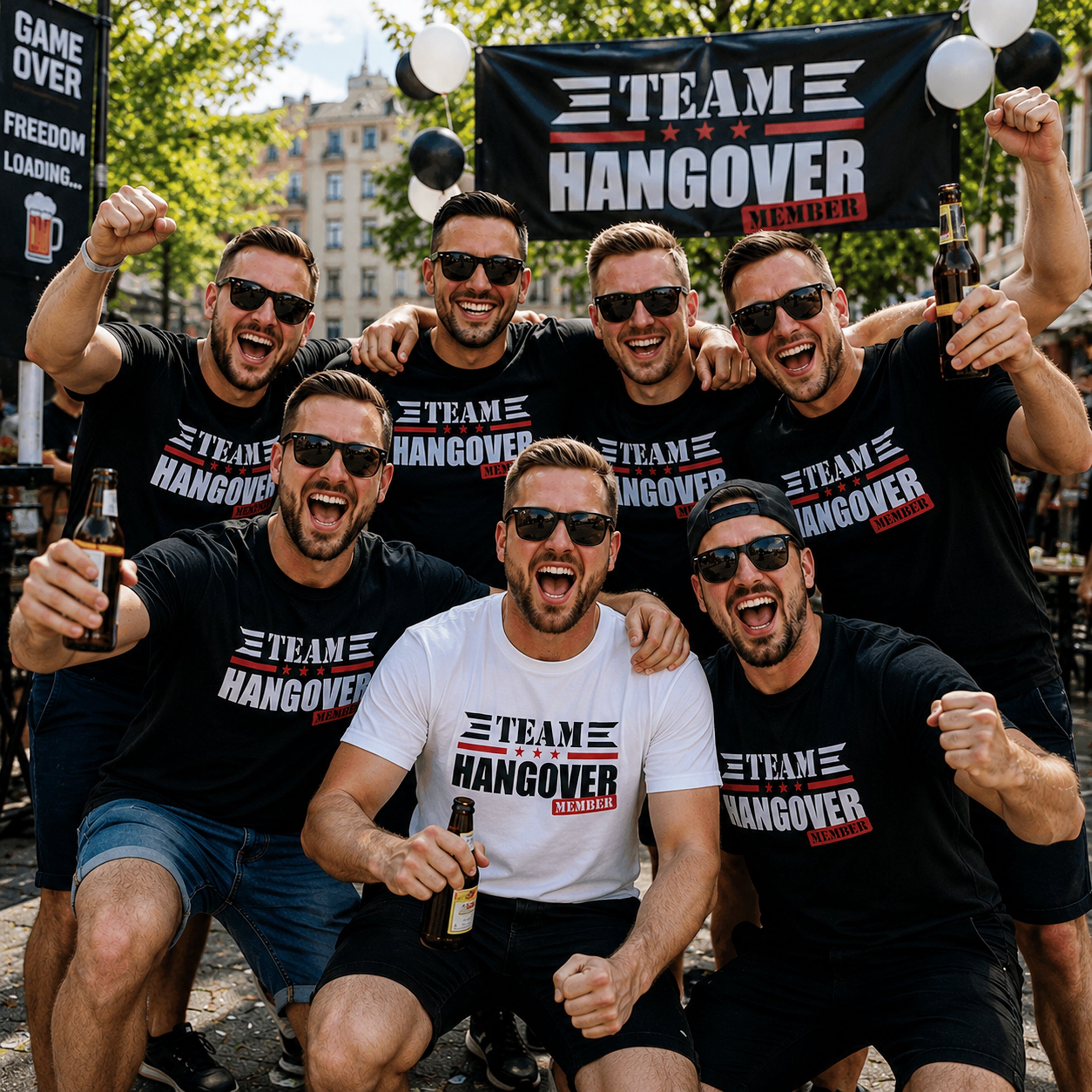 T-Shirt, JGA Team Hangover Junggesellenabschied