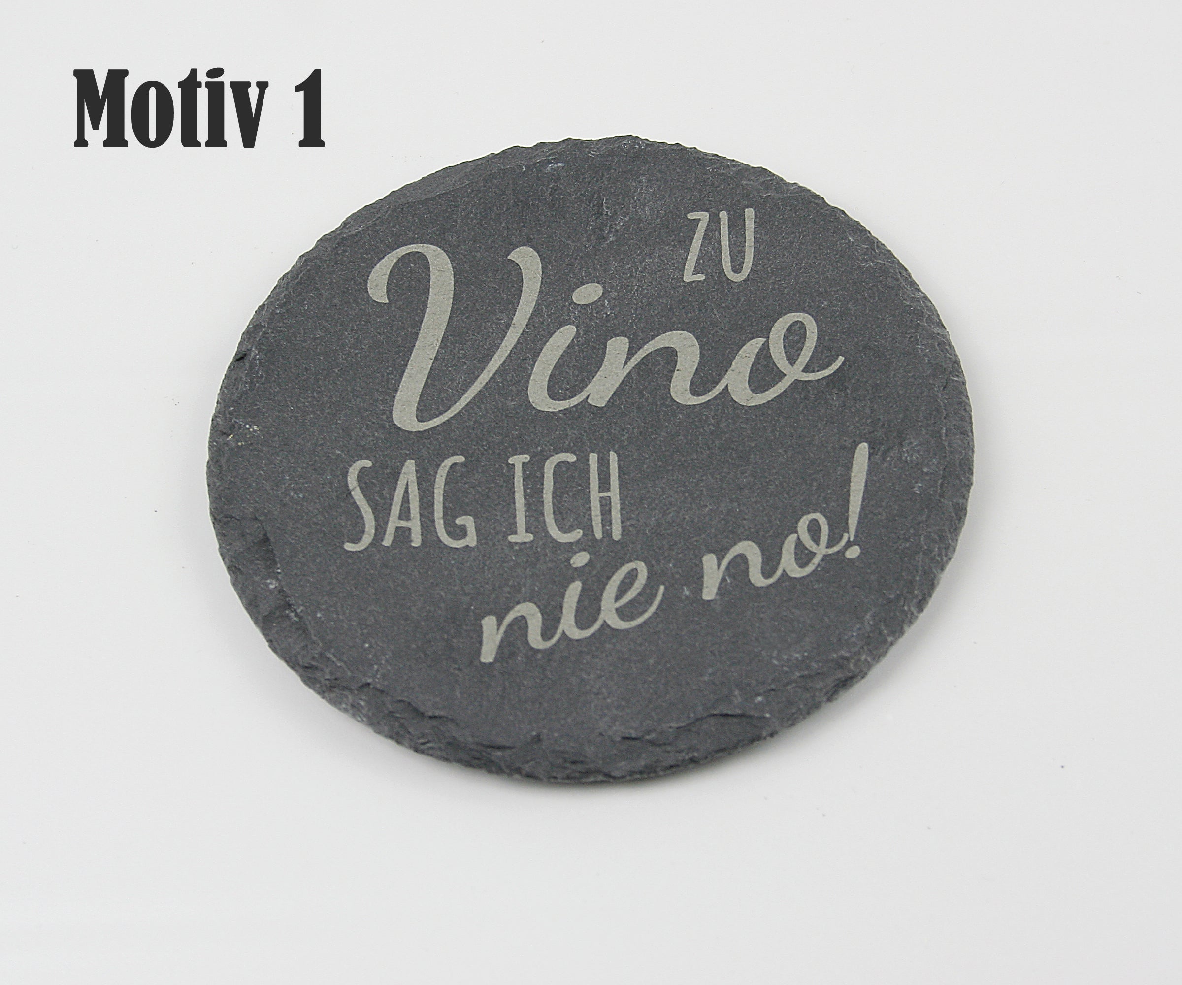 Untersetzer Schiefer - Wein-Sprüche - Geschenkidee - Laser Gravur personalisiert