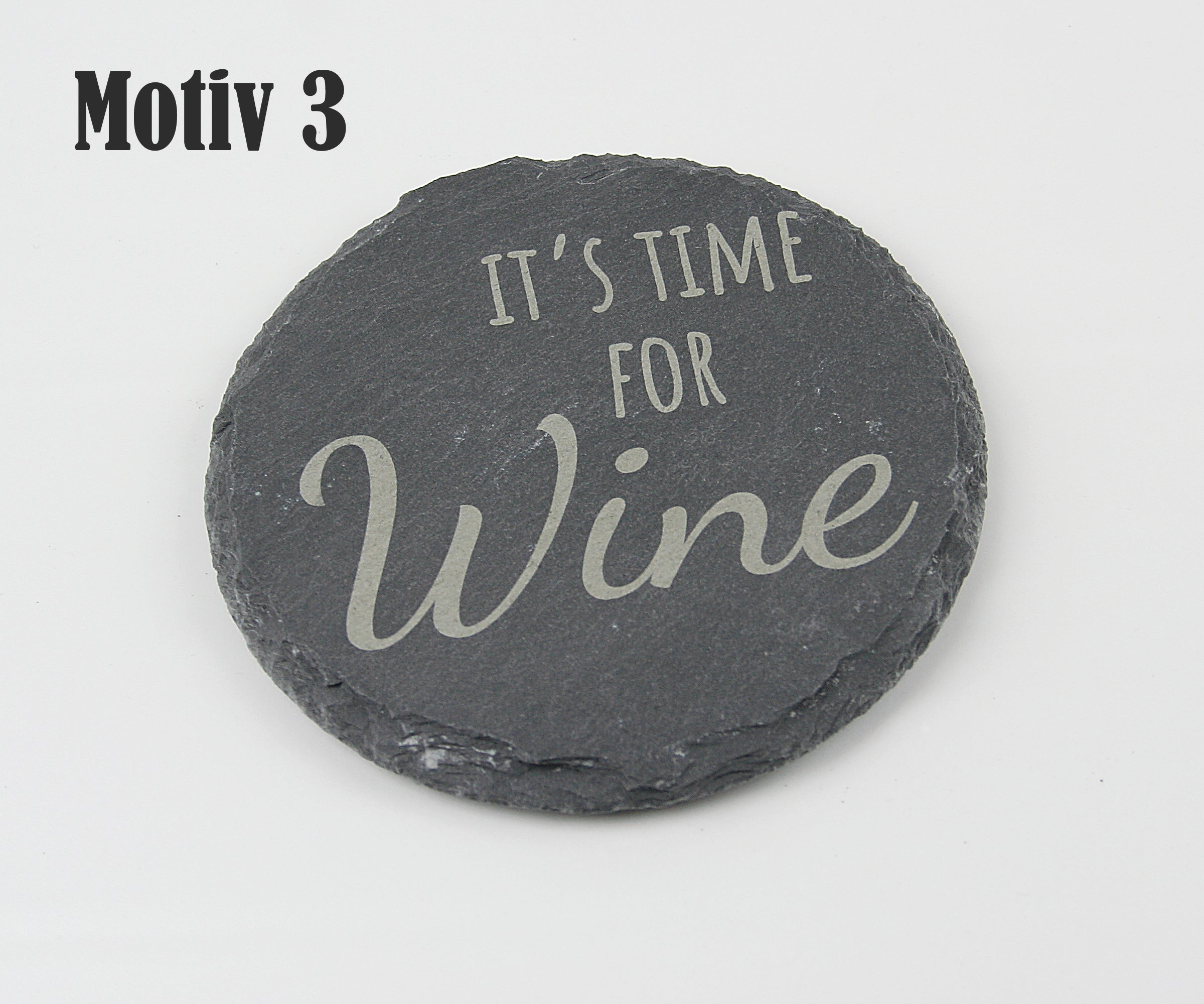 Untersetzer Schiefer - Wein-Sprüche - Geschenkidee - Laser Gravur personalisiert