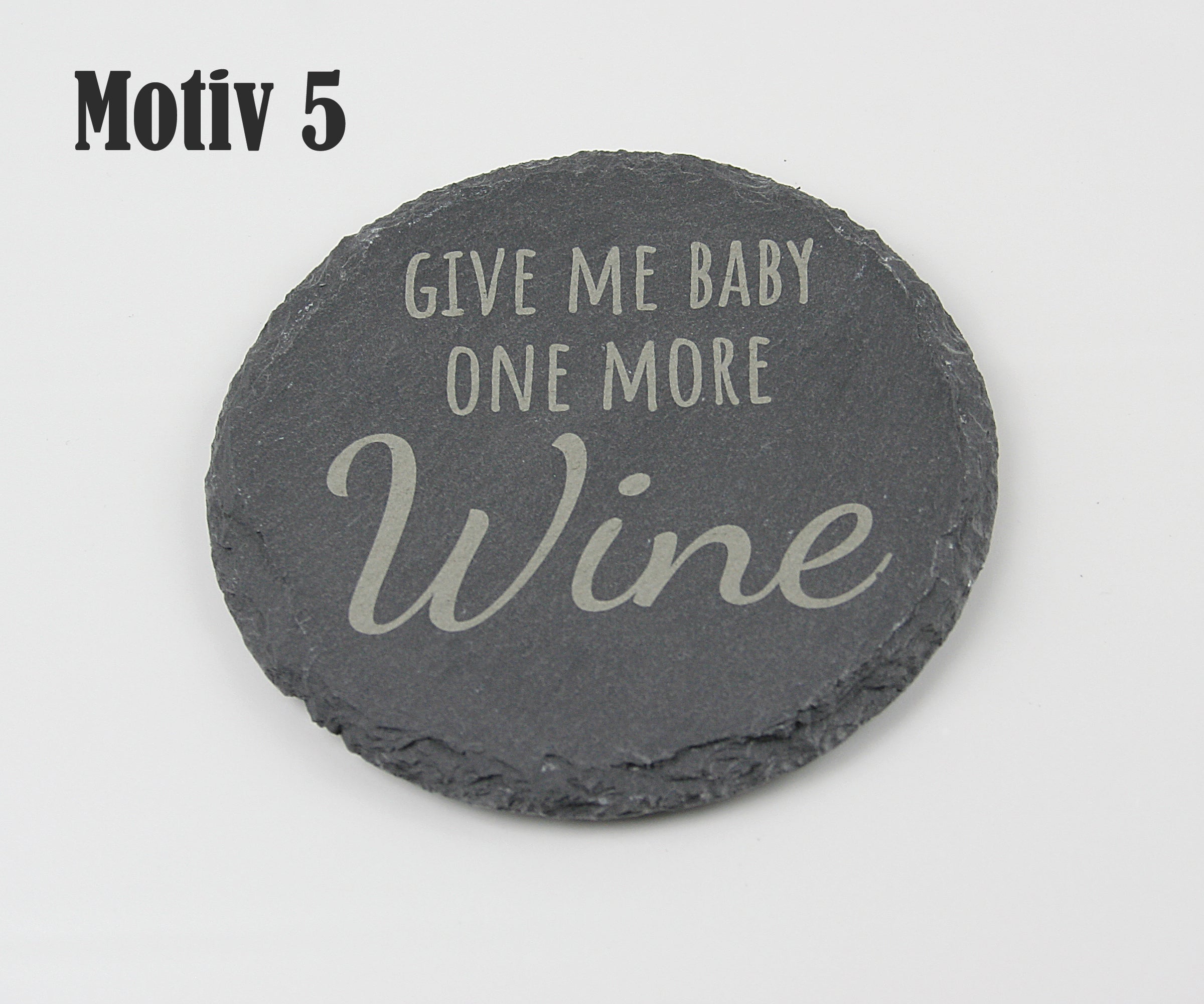 Untersetzer Schiefer - Wein-Sprüche - Geschenkidee - Laser Gravur personalisiert