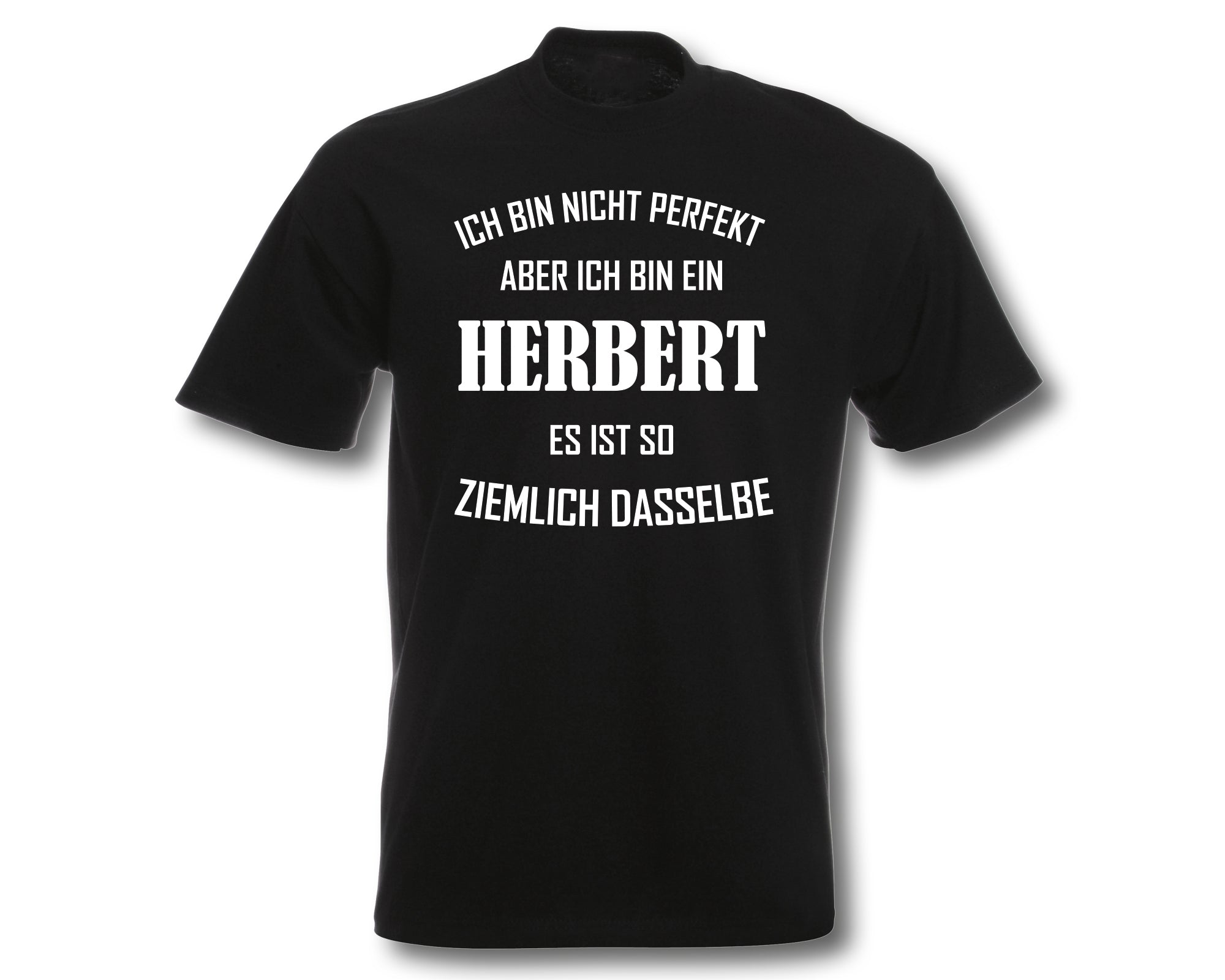 T-Shirt Herren personalisiert ich bin nicht perfekt mit Wunschnamen